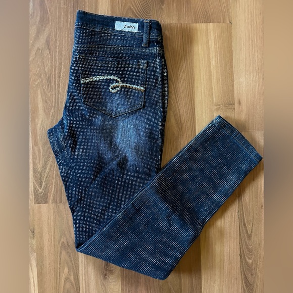 Justice Other - Justice glitter jeans size 14.5 bling, sparkly, sparkle, tween